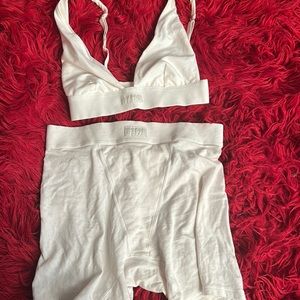 Skims boxers and bralette set both Xxs